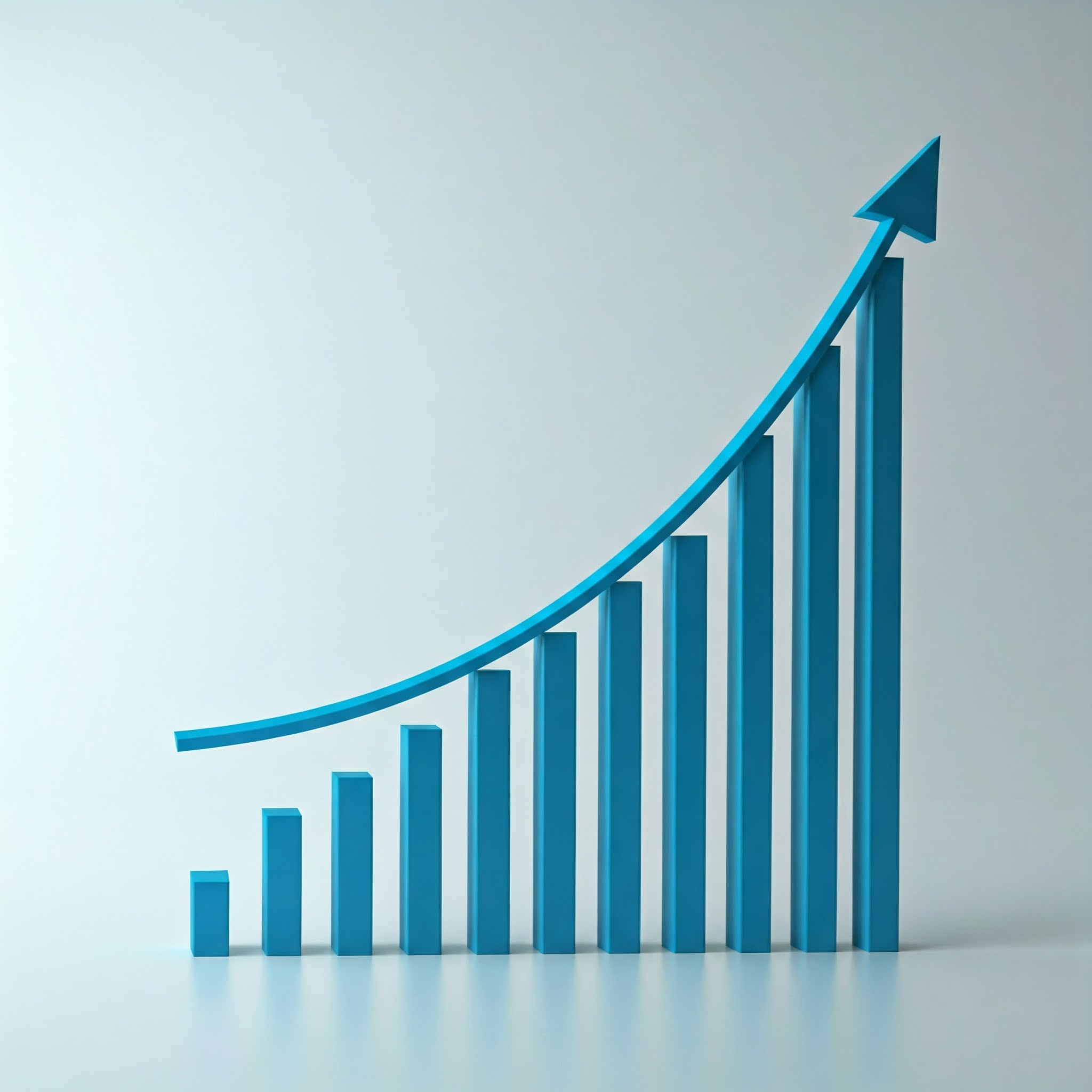 Upward trending graph symbolizing the growth achieved through successful SEO and outreach.